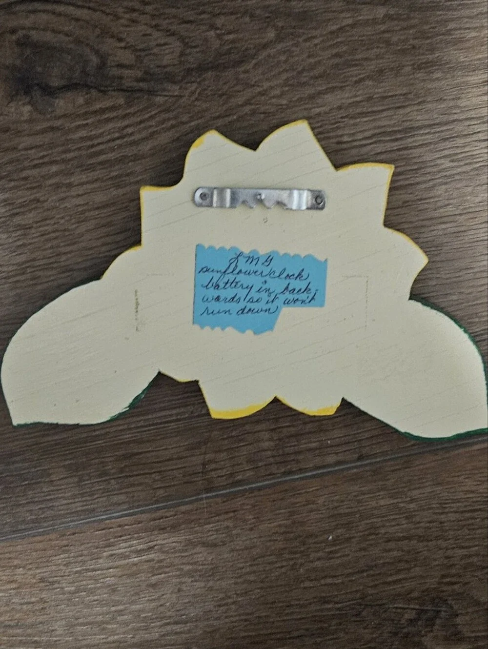 Vintage Sunflower Clock-handmade